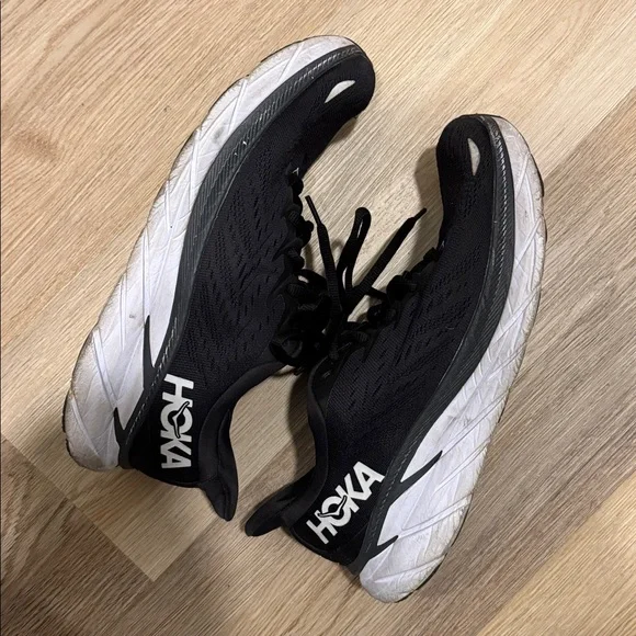 Hoka Clifton 8 Running Black Men US 10.5 - Picture 2 of 6